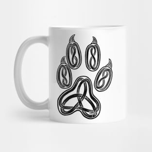 Celtic Wolf Paw Print Mug